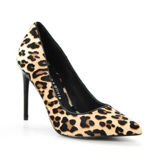 Alice & Olivia | Creda Leopard Print Calf Hair Stiletto Pumps - Size 6.5